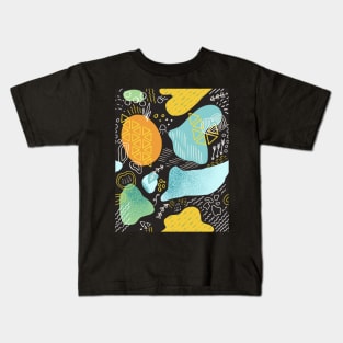 Underwater abstract doodle art Kids T-Shirt